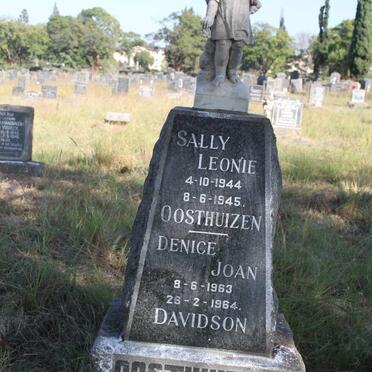 OOSTHUIZEN Sally Leonie 1944-1945 :: DAVIDSON Denice Joan 1963-1964