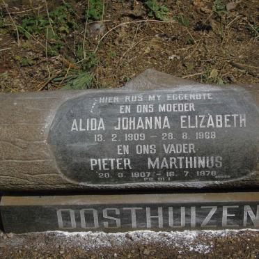 OOSTHUIZEN Pieter Marthinus 1907-1976 &amp; Alida Johanna Elizabeth 1909-1968