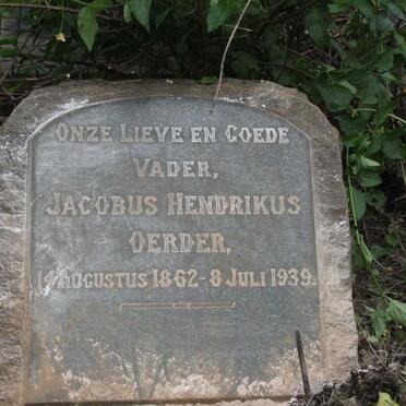 OERDER Jacobus Hendrikus 1862-1939