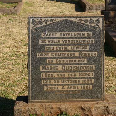 OUDSHOORN Marie nee VAN DEN BERG 1859-1941