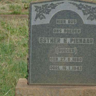 PIENAAR Esther E. nee BURGER 1880-1943