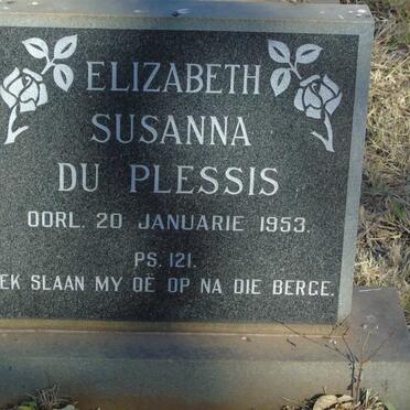 PLESSIS Elizabeth Susanna, du -1953