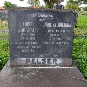 PELSER Louis Johannes 1887-1960 &amp; Carolina Johanna PYPER 1897-1982