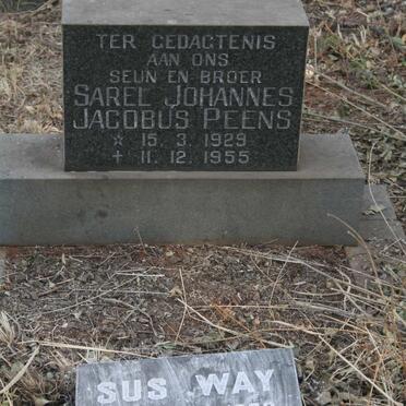 PEENS Sarel Johannes Jacobus 1929-1955 & Sus WAY 1930-1995