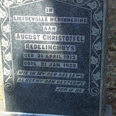 REDELINGHUYS August Christoffel 1912-1938