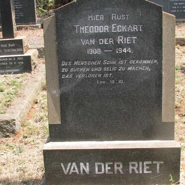RIET Theodor Eckart, van der 1908-1944