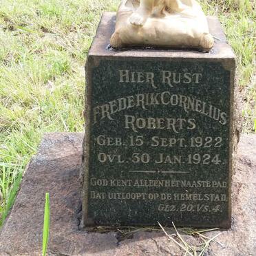 ROBERTS Frederik Cornelius 1922-1924