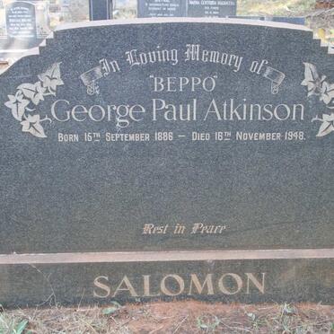 SALOMON George Paul Atkinson 1886-1948