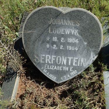 SERFONTEIN Johannes Lodewyk 1904-1984 &amp; Elizabeth E. 1908-1992
