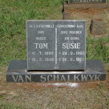 SCHALKWYK Tom, van 1885-1948 & Susie 1900-1963
