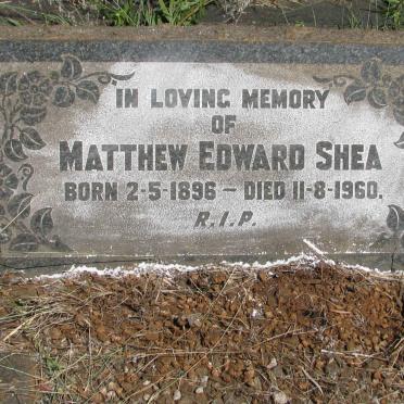SHEA Matthew Edward 1896-1960