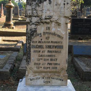 SHERWOOD Edmund James 1849-1921 &amp; Rachel 1847-1919