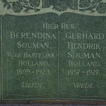 SOUMAN Gerhard Hendrik 1857-1927 &amp; Berendina BARTELINK 1859-1923