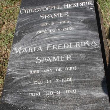 SPAMER Christoffel Hendrik 1899-1967 &amp; Maria Frederika VAN DE RUIT 1901-1980