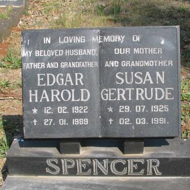 SPENCER Edgar Harold 1922-1989 &amp; Susan Gertrude 1925-1991