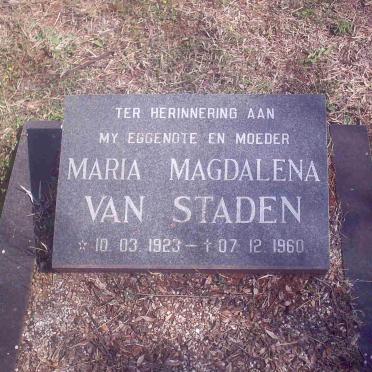 STADEN Maria Magdalena, van 1923-1960