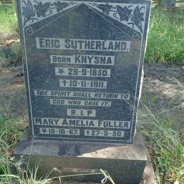 SUTHERLAND Eric 1850-1911 &amp; Mary Amelia FULLER 1867-1950