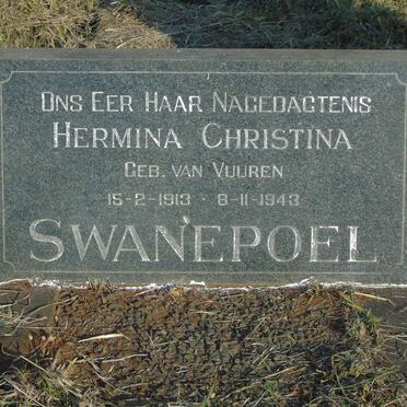 SWANEPOEL Hermina Christina nee VAN VUUREN 1913-1943