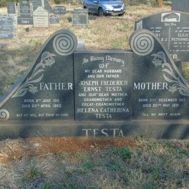 TESTA Joseph Frederich Ernst 1911-1962 &amp; Helena Catherina 1913-1991