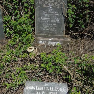 TOIT Francois Jacobus, du 1899-1950 & Maria Corelta Elizabeth PIETERSEN 1905-1970