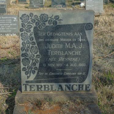 TERBLANCHE Judith M.A.J. nee REYNEKE 1891-1960