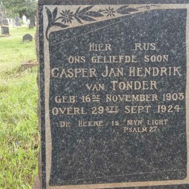 TONDER Casper Jan Hendrik, van 1903-1924