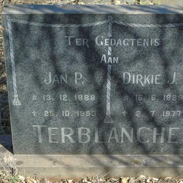 TERBLANCHE Jan P. 1888-1953 & Dirkie J.H. 1889-1977
