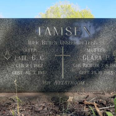 TAMSEN Emil C.C. 1862-1957 &amp; Clara P. RICHTER 1866-1963