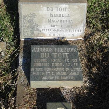 TOIT Jacobus Frederik, du 1942-2000 :: DU TOIT Isabella Magaretha 1971-1971