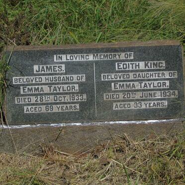 TAYLOR James -1933 :: KING Edith -1934