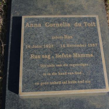 TOIT Anna Cornelia, du nee RAS 1927-1987