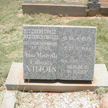 VILJOEN Anna Mageretta Catharina 1939-1984