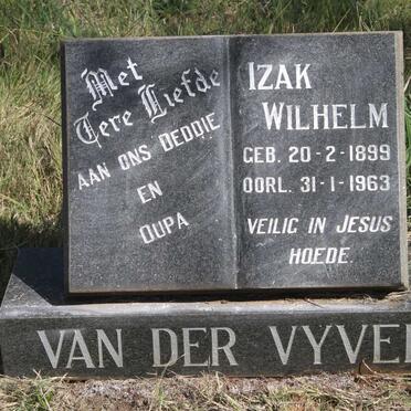 VYVER Izak Wilhelm, van der 1899-1963