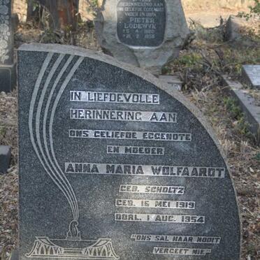 WOLFAARDT Anna Maria nee SCHOLTZ 1919-1954