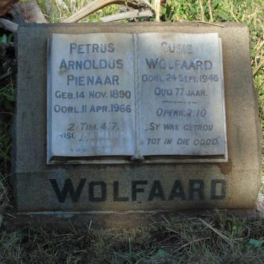 WOLFAARD Petrus Arnoldus Pienaar 1890-1966 & Priscilla Matilda 1899-1991 :: WOLFAARD Susie ?-1946