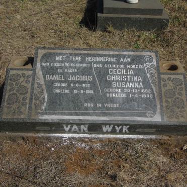 WYK Daniel Jacobus, van 1892-1961 &amp; Cecilia Christina Susanna 1892-1980
