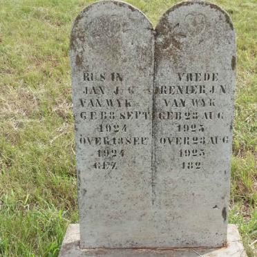 WYK Jan J.G., van 1924-1924 :: VAN WYK Renier J.N. 1925-1925