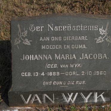 WYK Johanna Maria Jacoba, van 1889-1960