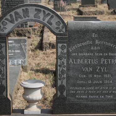 ZYL Albertus Petrus, van 1921-1954 