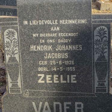 ZEELIE Hendrik Johannes Jacobus 1926-1955