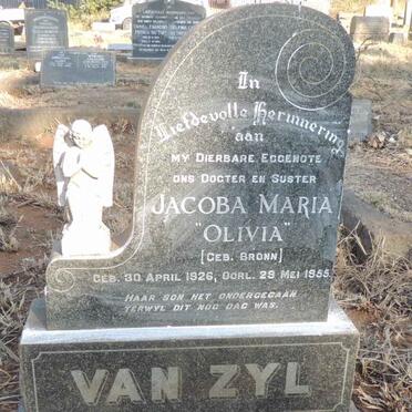 ZYL Jacoba Maria, van nee BROWN 1926-1955