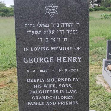 TRAUB George Henry 1934-2017