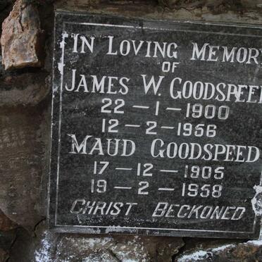 GOODSPEED James W. 1900-1956 & Maud 1905-1958