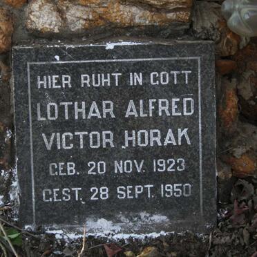 HORAK Lothar Alfred Victor 1923-1950