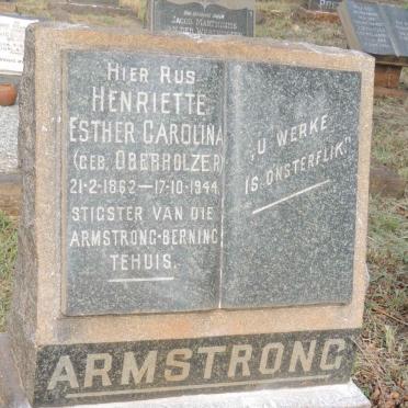 ARMSTRONG Esther Carolina nee OBERHOLZER 1862-1944
