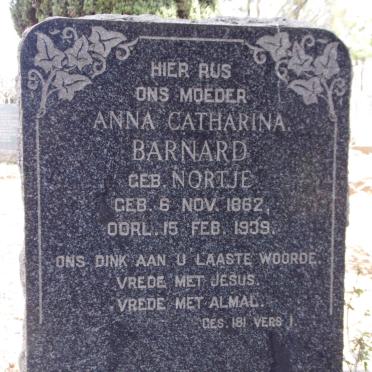 BARNARD Anna Catharina nee NORTJE 1862-1939