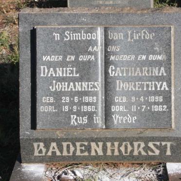 BADENHORST Daniel Johannes 1889-1960 &amp; Catharina Dorethya 1896-1962