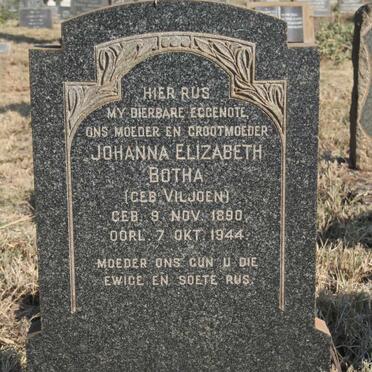 BOTHA Johanna Elizabeth nee VILJOEN 1890-1944