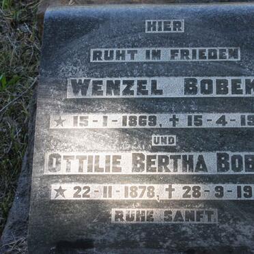 BOBEK Wenzel 1869-1950 &amp; Ottilie Bertha 1878-1960
