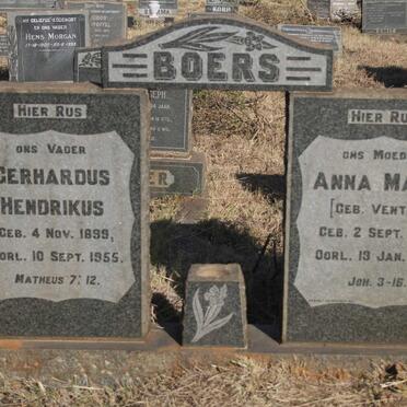 BOERS Gerhardus Hendrikus 1899-1955 & Anna Maria VENTER 1906-1957